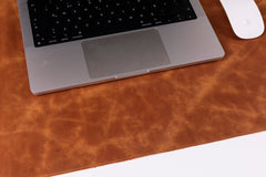 Natural Leather Desk Mat (91 cm x 48 cm) 35.8 x 18.9 Inches