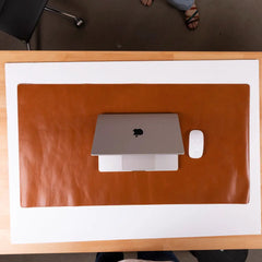 Natural Leather Desk Mat (37 cm x 80 cm)14.5 x 31.5 inches