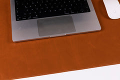 Natural Leather Desk Mat (91 cm x 48 cm) 35.8 x 18.9 Inches