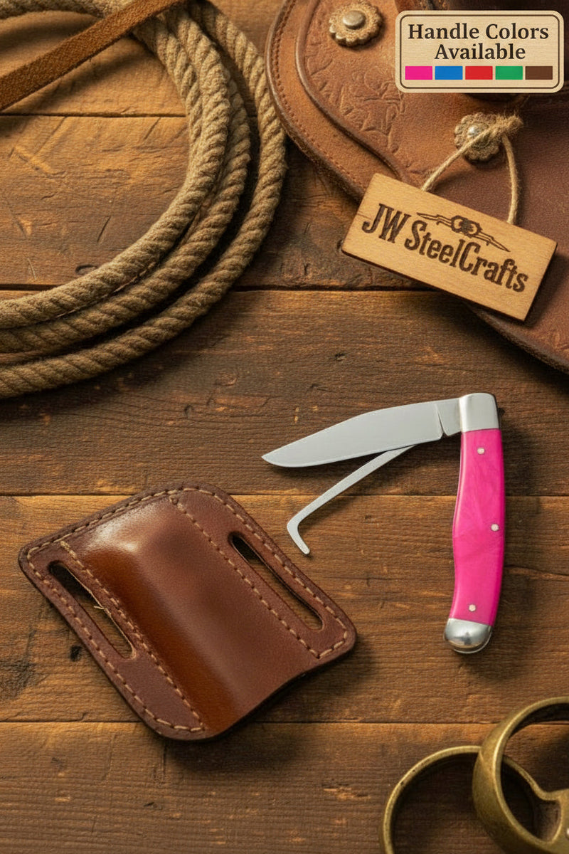Pink Folding Stockman Knife 7