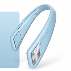 Hands-Free Neck Fan with Bluetooth Speaker - 3-Speed Bladeless, USB Rechargeable