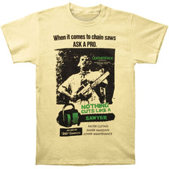 Impact Texas Chainsaw Massacre Cuts Like A Sawyer Mens Tee Banana (XXLarge)
