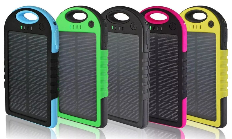 2-PACK  5,000 mAh Water-Resistant Solar Smartphone Charger (2-Pack)