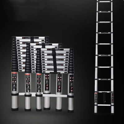12.5 ft / 3.8M Aluminum Alloy Single-Sided Telescopic Ladder – Folding, Lightweight
