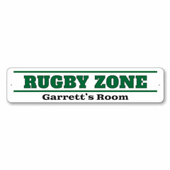 Rugby Zone Sign  4x18, 6x24, 9x36, 3x13, inches