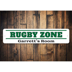 Rugby Zone Sign  4x18, 6x24, 9x36, 3x13, inches