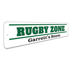 Rugby Zone Sign  4x18, 6x24, 9x36, 3x13, inches