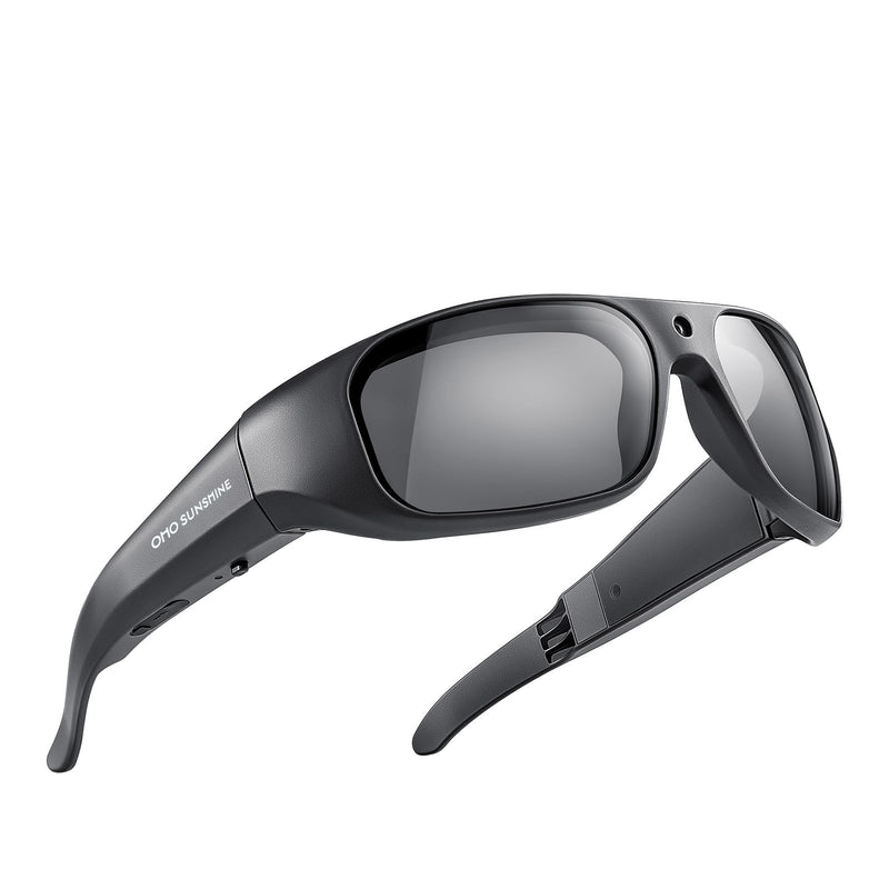 OhO Sunshine Kamera-Sonnenbrille 4K Video 24M Auflösung H.265 Smart Glasses mit integriertem 64G Speicher Sicherheits-Sonnenbrille für Outdoor-Abenteuer