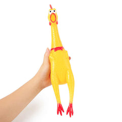 Screaming Chicken Dog Toy – Squeaky Rubber Toy for Dogs & Stress Relief