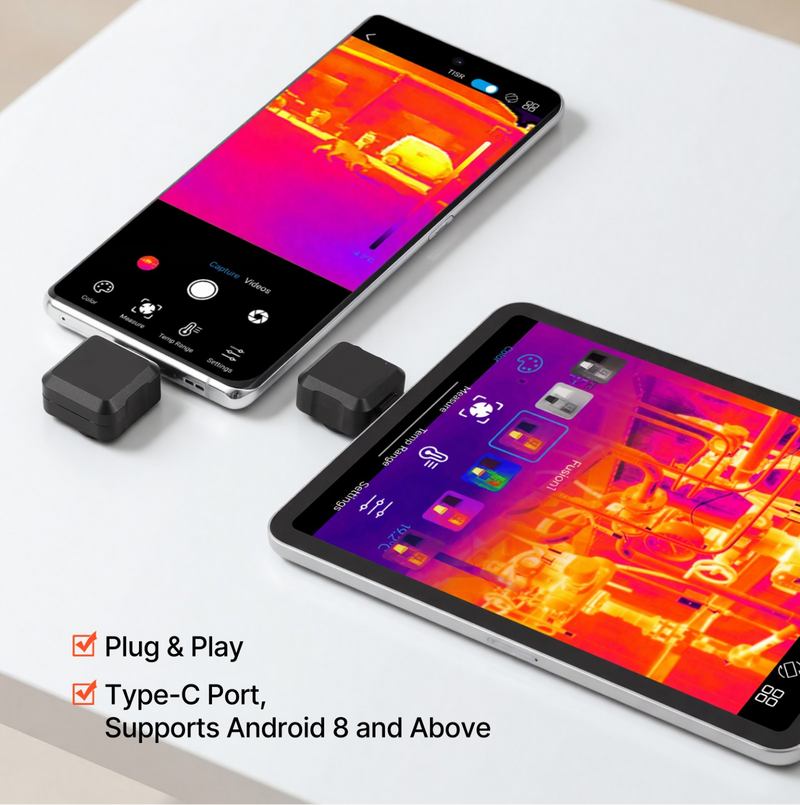VEVOR YXP160 Android Wärmebildkamera – 160x120 IR, 320x240 Super-Auflösung, 25Hz, 18g