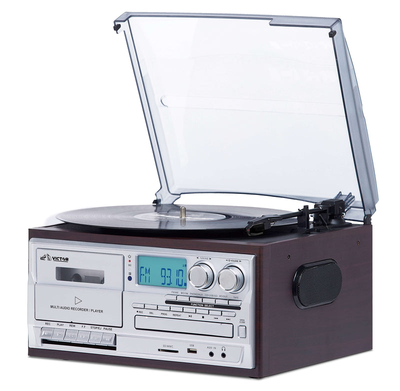 Victor Cosmopolitan 8-in-1 Turntable Music Center ES - Refurbished