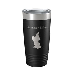 Gardner Lake Map Tumbler Travel Mug Insulated Laser Engraved Coffee Cup Connecticut 20 oz-0