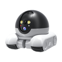 Smart robot with camera on a white background