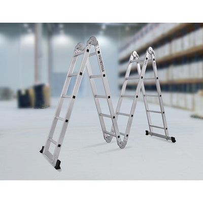 5.8m Multipurpose Ladder Aluminium Extension Folding Adjustable Step