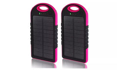 2-PACK  5,000 mAh Water-Resistant Solar Smartphone Charger (2-Pack)