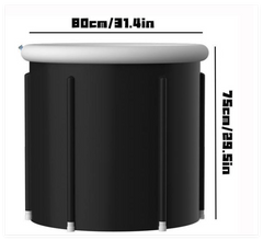 Black stool with measurements on a white background