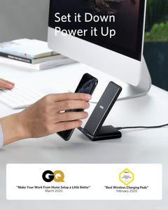 Anker 313 Wireless Charger Stand, 10W Fast Charging, Qi Compatible