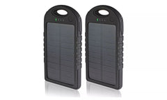 2-PACK  5,000 mAh Water-Resistant Solar Smartphone Charger (2-Pack)