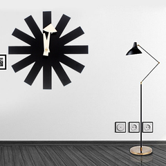 Classic Black Quartz Wall Clock - Nordic Home Decor