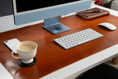 Natural Leather Desk Mat (37 cm x 80 cm)14.5 x 31.5 inches
