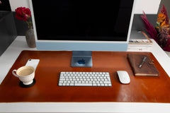 Natural Leather Desk Mat (91 cm x 48 cm) 35.8 x 18.9 Inches