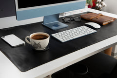 Natural Leather Desk Mat (91 cm x 48 cm) 35.8 x 18.9 Inches