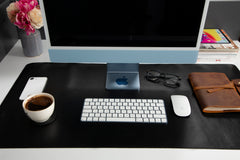 Natural Leather Desk Mat (91 cm x 48 cm) 35.8 x 18.9 Inches