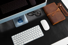 Natural Leather Desk Mat (91 cm x 48 cm) 35.8 x 18.9 Inches