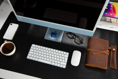 Natural Leather Desk Mat (91 cm x 48 cm) 35.8 x 18.9 Inches