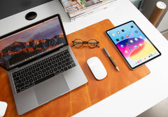 Natural Leather Desk Mat (37 cm x 80 cm)14.5 x 31.5 inches