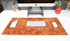 Natural Leather Desk Mat (91 cm x 48 cm) 35.8 x 18.9 Inches