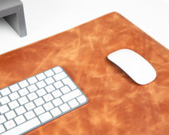 Natural Leather Desk Mat (91 cm x 48 cm) 35.8 x 18.9 Inches