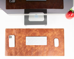 Natural Leather Desk Mat (91 cm x 48 cm) 35.8 x 18.9 Inches