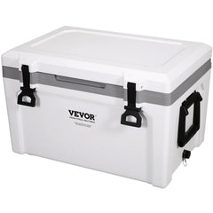 VEVOR 52 Qt Passive Cooler – Portable Insulated Ice Chest with Basket & Bottle Opener for Camping