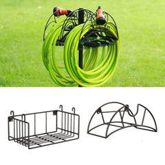 Wall Mount Garden Hose Holder with Tool Organizer Bracket Sturdy Water
