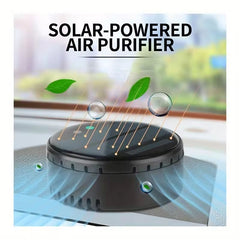 Solar-Powered Car Air Purifier with USB Power Option