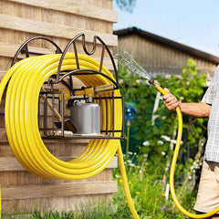 Wall Mount Garden Hose Holder with Tool Organizer Bracket Sturdy Water