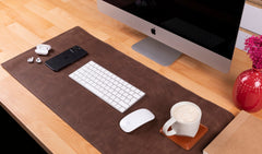 Leather Desk Mat  35.8 x 18.9 Inches
