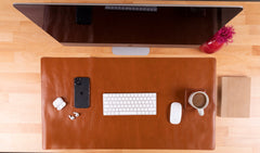 Leather Desk Mat  35.8 x 18.9 Inches