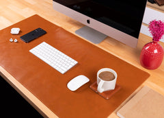 Leather Desk Mat  35.8 x 18.9 Inches