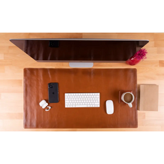 Natural Leather Desk Mat (37 cm x 80 cm)14.5 x 31.5 inches