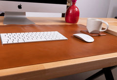 Natural Leather Desk Mat (91 cm x 48 cm) 35.8 x 18.9 Inches