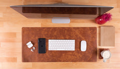Natural Leather Desk Mat (37 cm x 80 cm)14.5 x 31.5 inches
