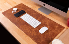 Natural Leather Desk Mat (37 cm x 80 cm)14.5 x 31.5 inches