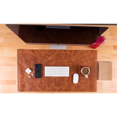 Natural Leather Desk Mat (37 cm x 80 cm)14.5 x 31.5 inches