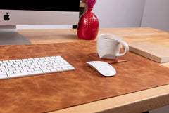 Natural Leather Desk Mat (91 cm x 48 cm) 35.8 x 18.9 Inches