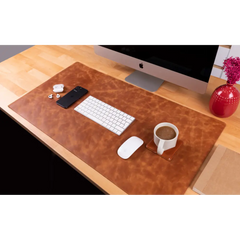 Natural Leather Desk Mat (37 cm x 80 cm)14.5 x 31.5 inches