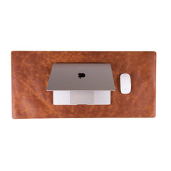 Natural Leather Desk Mat (91 cm x 48 cm) 35.8 x 18.9 Inches