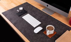 Natural Leather Desk Mat (91 cm x 48 cm) 35.8 x 18.9 Inches