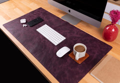 Natural Leather Desk Mat (91 cm x 48 cm) 35.8 x 18.9 Inches
